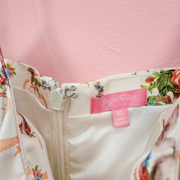 Dolls Kill Sugar Thrillz Lush Opulence Corset Dress Mini Renaissance Floral XL - Picture 7 of 14